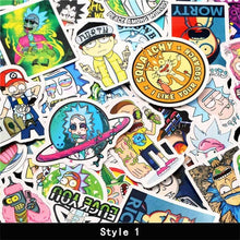 Load image into Gallery viewer, 50pcs/set Rick and Morty Sticker Cosplay prop Accessories PVC Waterproof Cartoon Anime Stickers