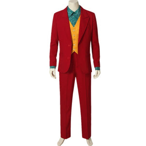 2019 Movie Joker Joaquin Phoenix Arthur Fleck Cosplay Costume Suits Halloween Mask