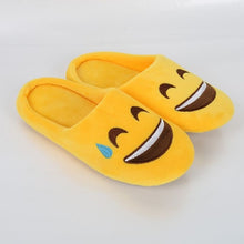 Load image into Gallery viewer, ETOSELL Lovely Indoor Warm Emoji Slippers Winter Cotton Plush Slipper Emoji Shoes Smiley Emoticon Winter Cute  Cartoon Shoes