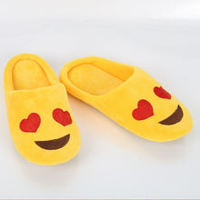 Load image into Gallery viewer, ETOSELL Lovely Indoor Warm Emoji Slippers Winter Cotton Plush Slipper Emoji Shoes Smiley Emoticon Winter Cute  Cartoon Shoes
