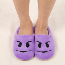 Load image into Gallery viewer, ETOSELL Lovely Indoor Warm Emoji Slippers Winter Cotton Plush Slipper Emoji Shoes Smiley Emoticon Winter Cute  Cartoon Shoes